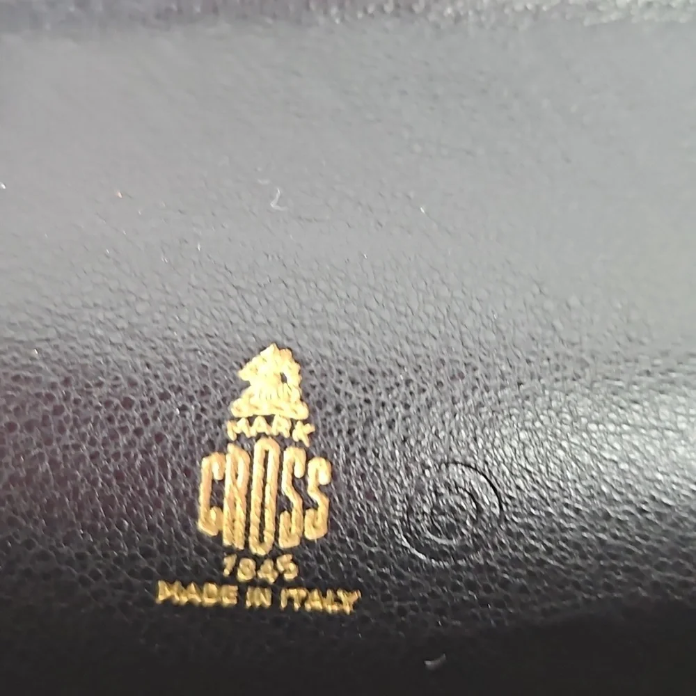 MARK CROSS 1845 BLACK LEATHER CARD CASE -MADE IN ITALY